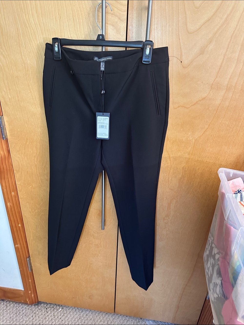 Adrianna Papell Black Stretch Ankle Pants